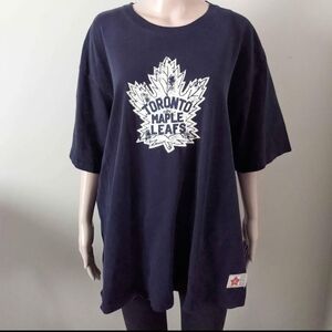 Vintage Roger Edwards Toronto Maple Leafs Navy Tshirt, Men's XL